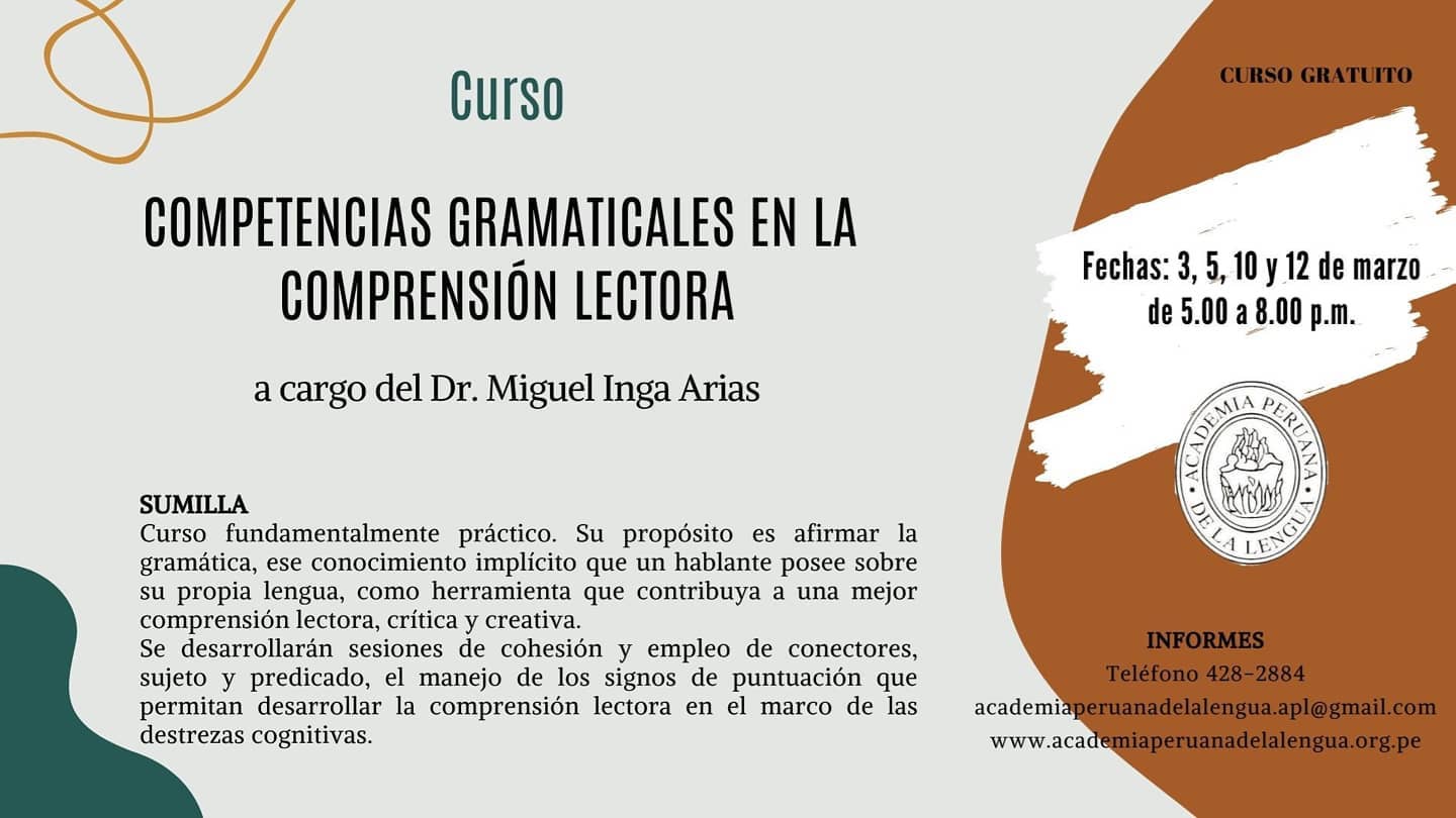 Curso «Competencias gramaticales en la comprensión lectora» – APL